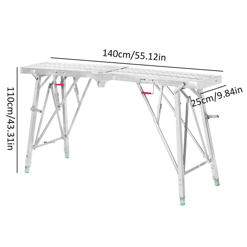 Folding Scaffolding Portable Work Platforms Step Ladder Height Adjustable