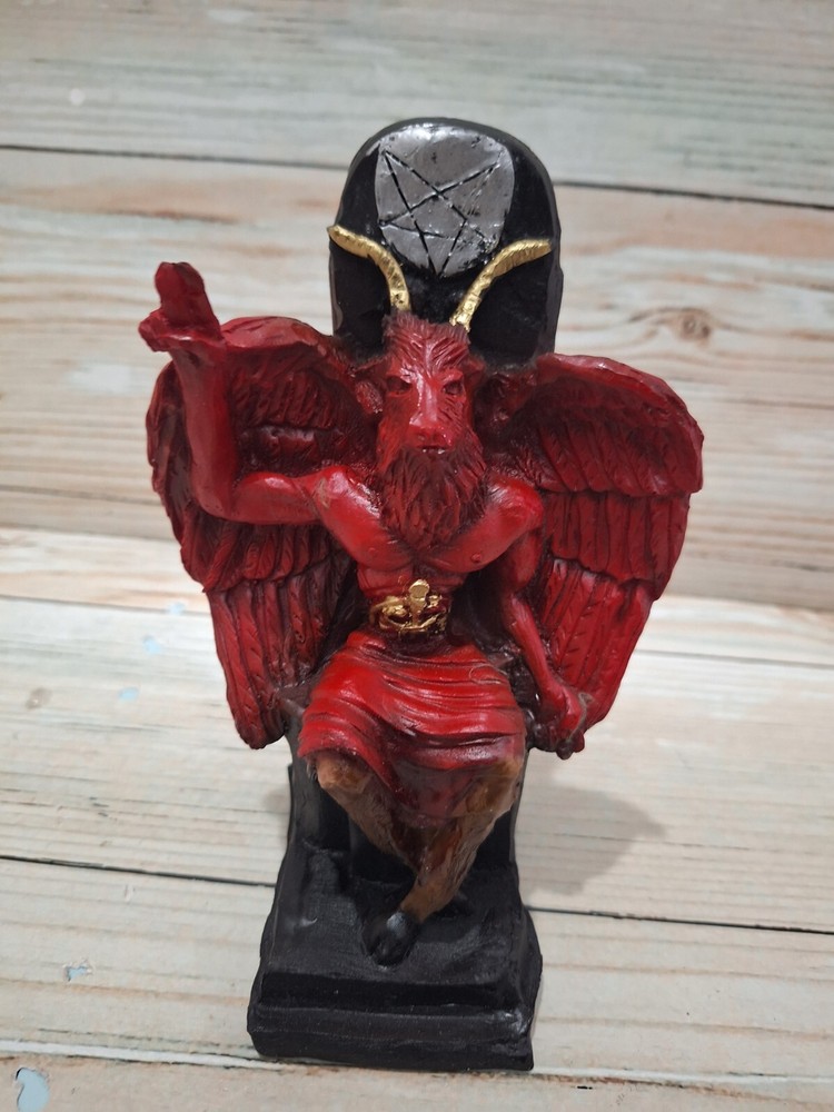 Satan Color Red 7" X 5" Satan / Diablo / Devil / Evil / Statue Figurine Templar