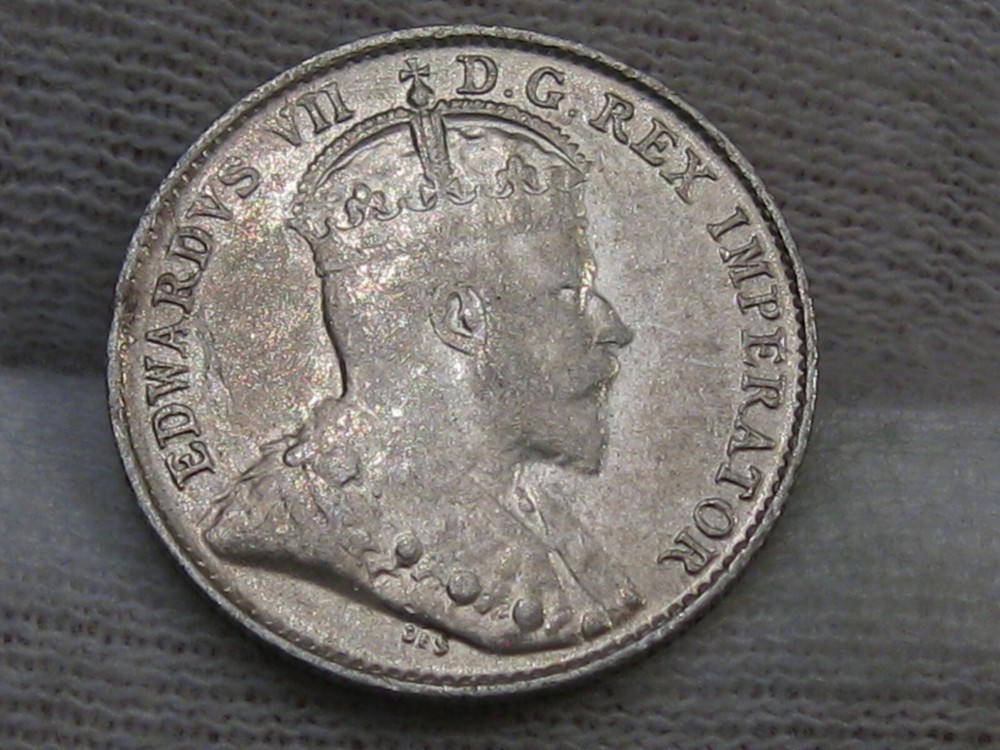 AU 1902 Silver 5¢ Cent CANADA Edward VII.  #17