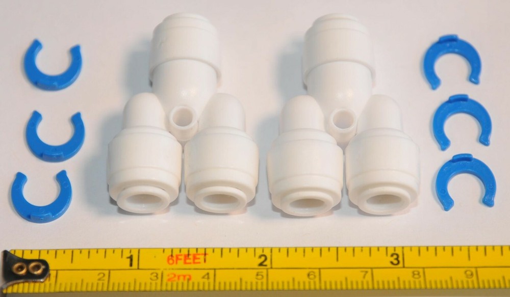 ¼” 3 TREE WAY UNION TEE TUBE QUICK PUSH CONNECT RO REVERSE OSMOSIS WATER FILTER