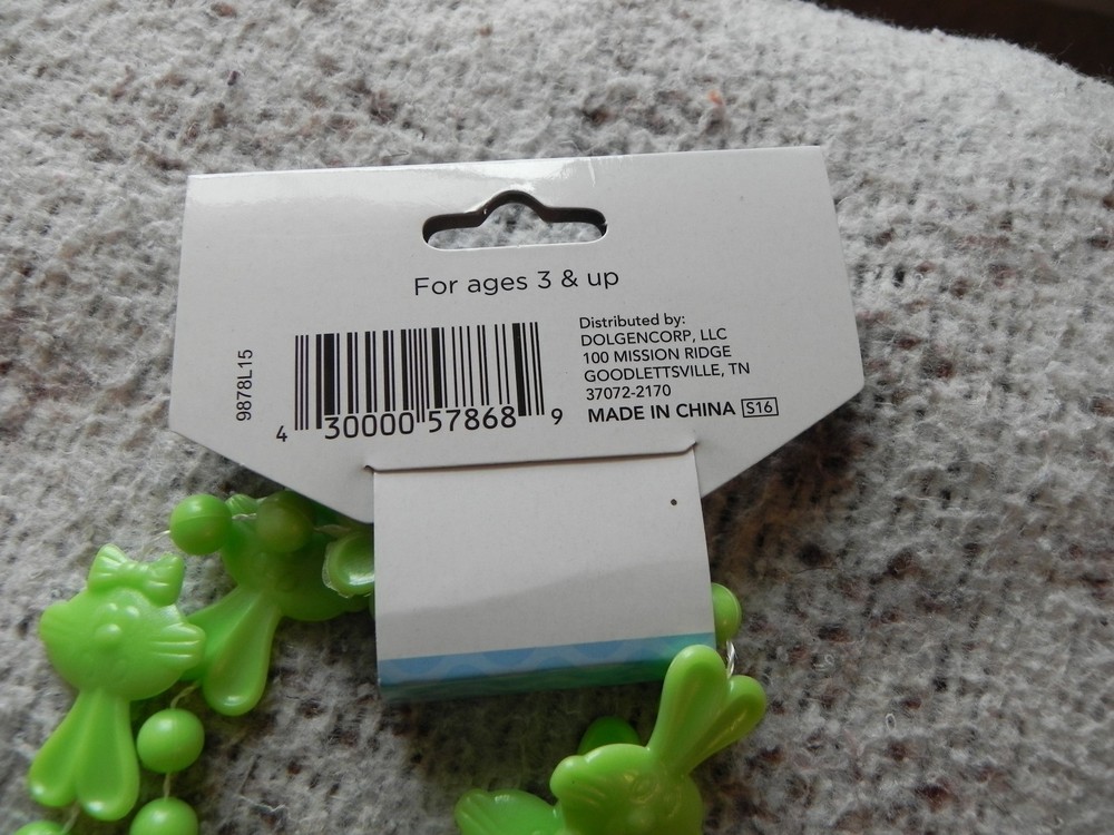 Hop Into Easter, Plastic Easter Bunny Necklaces, 2 Count