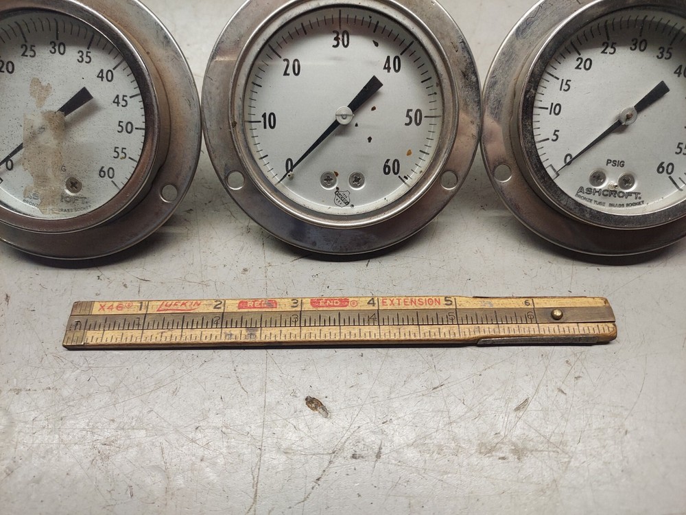 (3) ASHCROFT PRESSURE GAUGES