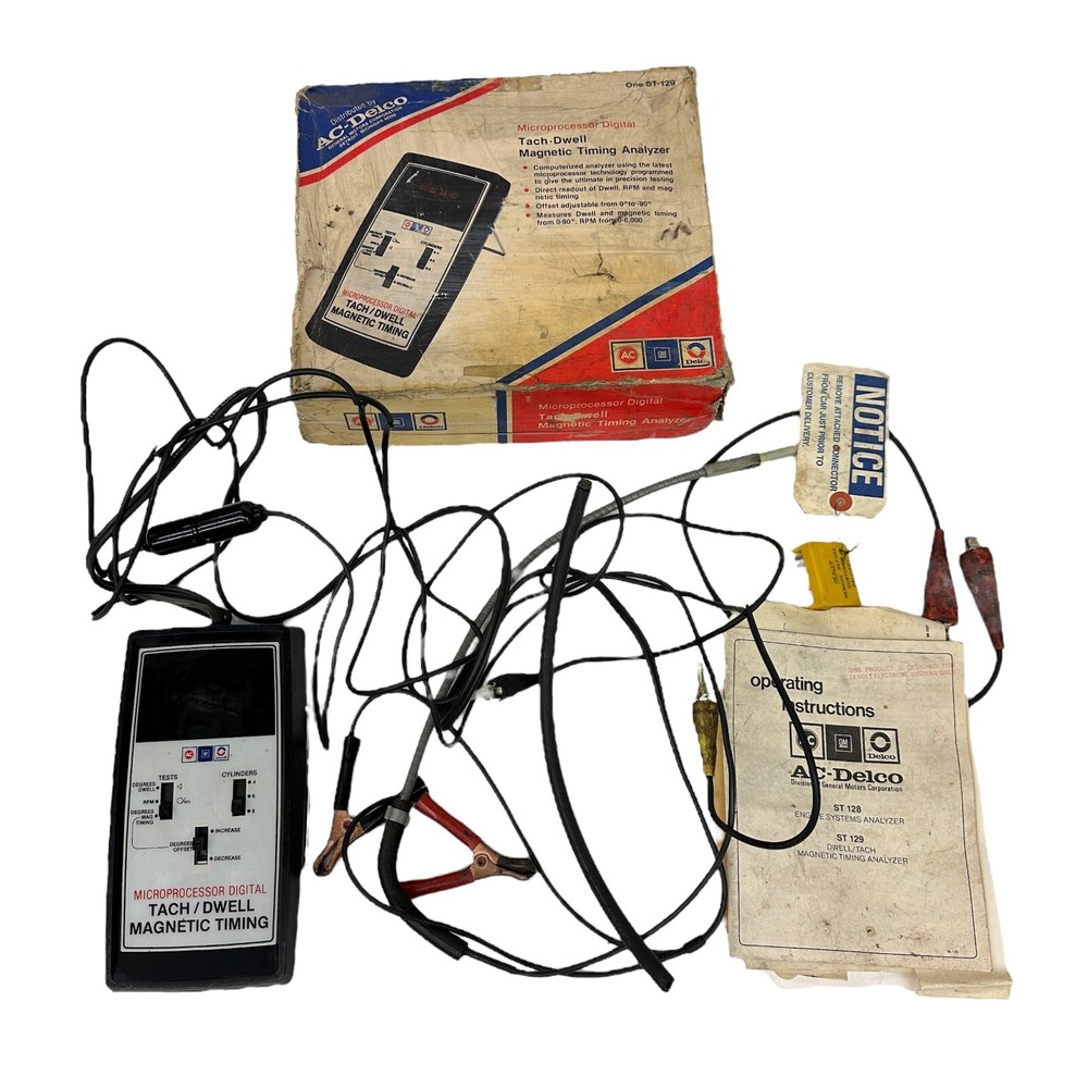 AC Delco One ST-129 Microprocessor Digital Tach Dwell Magnetic Timing Analyzer