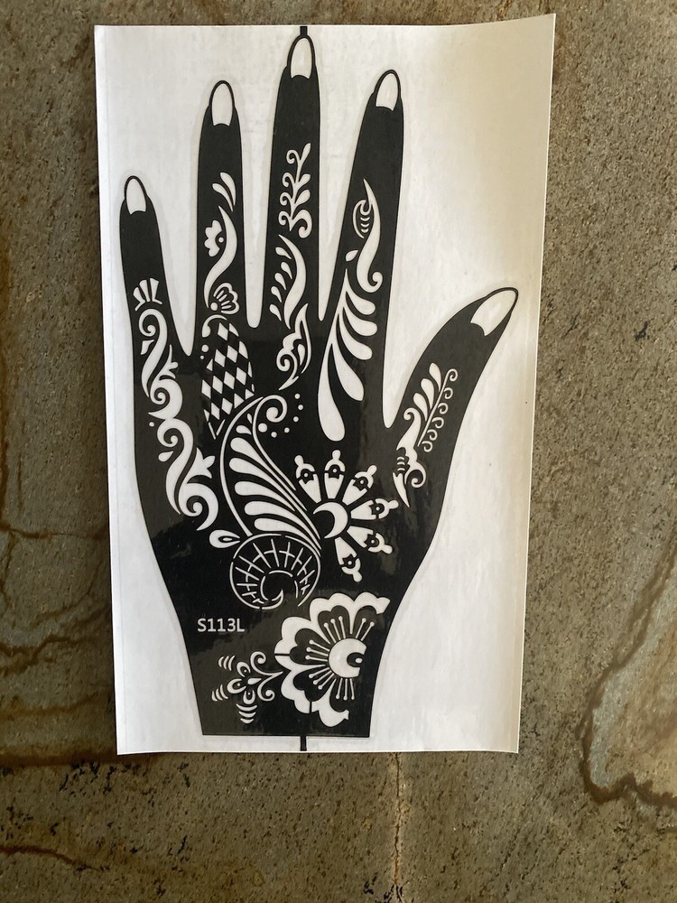 Full Hand Henna Stencil #S113L
