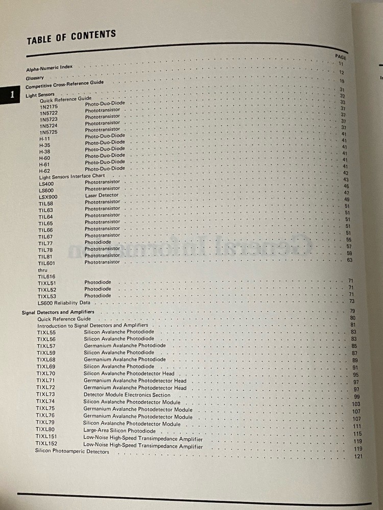 Texas Instruments The Optoelectronics Data Book for Design Engineers First Ed