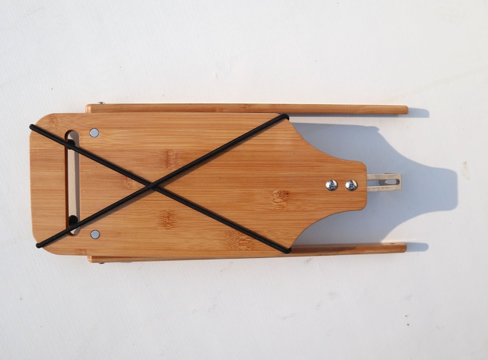 Custom Bamboo Bicycle Rear Rack With Bungee Cords
