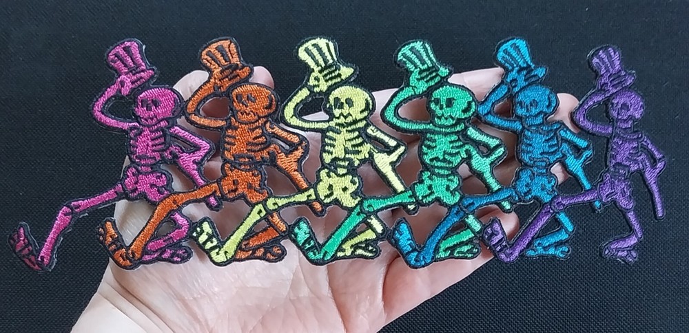 Licensed Grateful Dead Dancing Skeletons Marching Bones Embroidered Back Patch