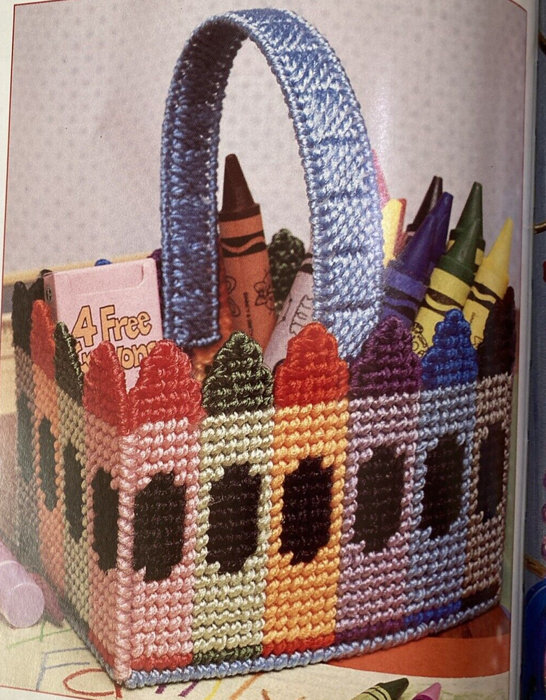 Vtg Rare Heartwarming Plastic Canvas pattern book 1996