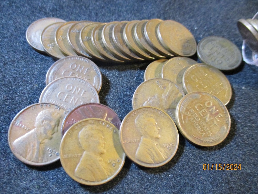 1930-D LINCOLN WHEAT CENT ROLL GOOD +   AA1