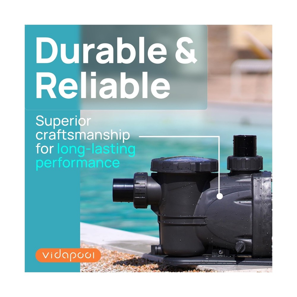 In/Above Ground Pool Pump Self Primming High Flow,Dark Grey Dark Grey