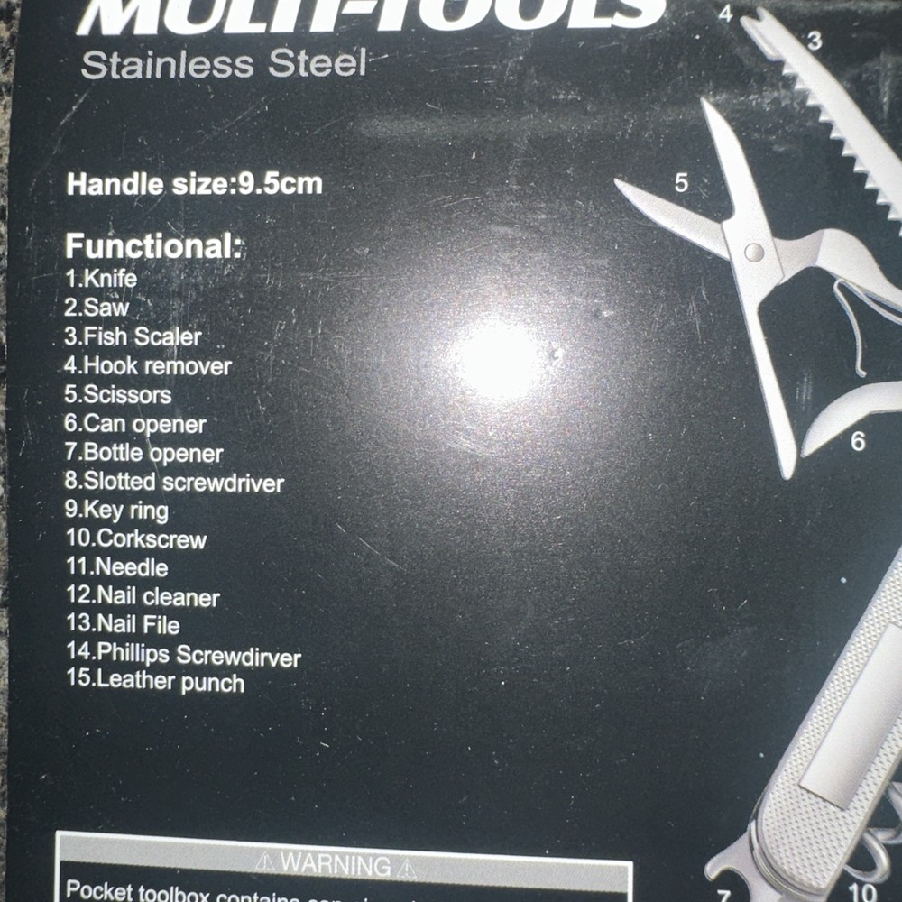 Pocket Style 15 Function Knife Multi Survival Tool