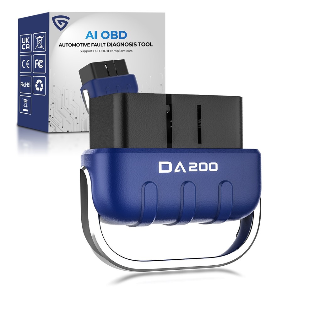 OBD2 Scanner Bluetooth, Unique AI Solutions,Carbon Deposition,Code Reader DA200