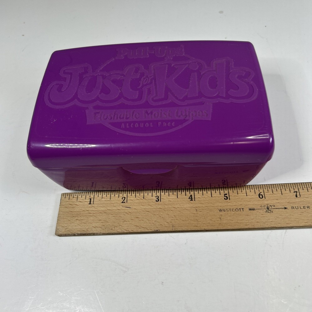 Pull Ups Just For Kids DRY Flushable Moist Wipes Container purple