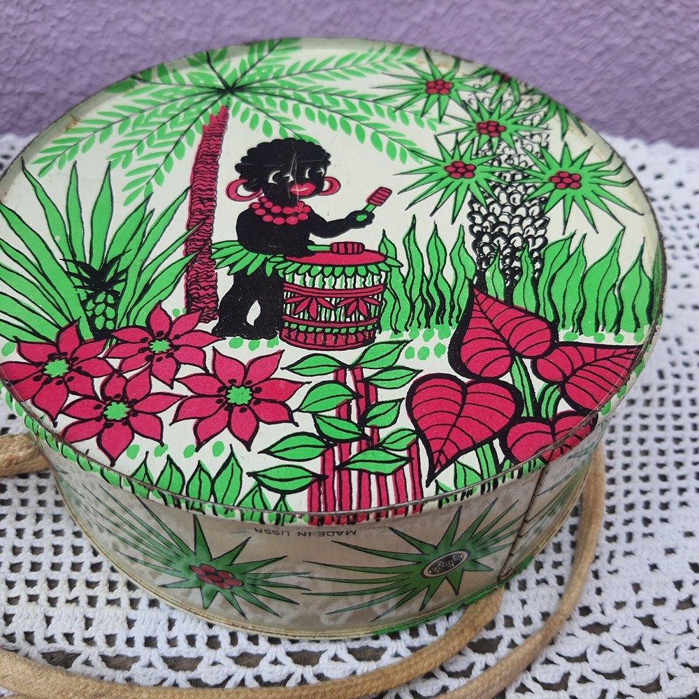 Soviet drum Musical instrument Soviet tin toy drum
