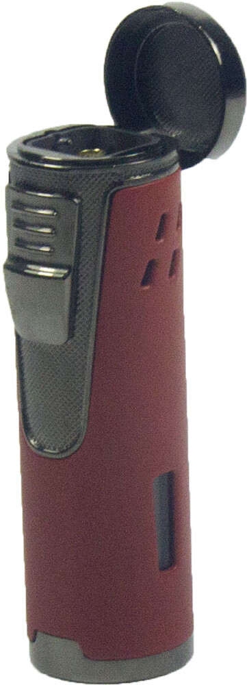 Quintuple Flame Cigar Torch Lighter with Cigar Punch Cutter Adjustable Flame