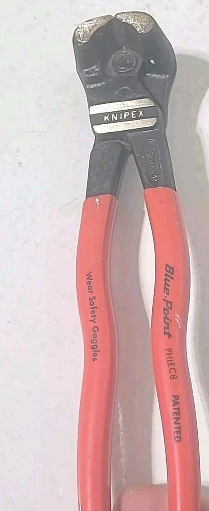 Blue-Point Tools (Knipex) PHLEC8 Ultra High-Leverage End Cutter - 8” Long Tool.