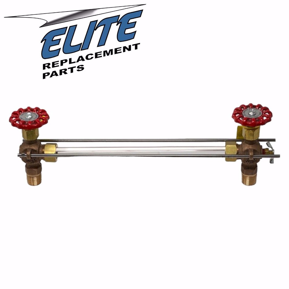 ELITE EN20-250-12RL 12 INCH REDLINE BOILER GAUGE GLASS KIT 250PSI WSP HEAVY DUTY