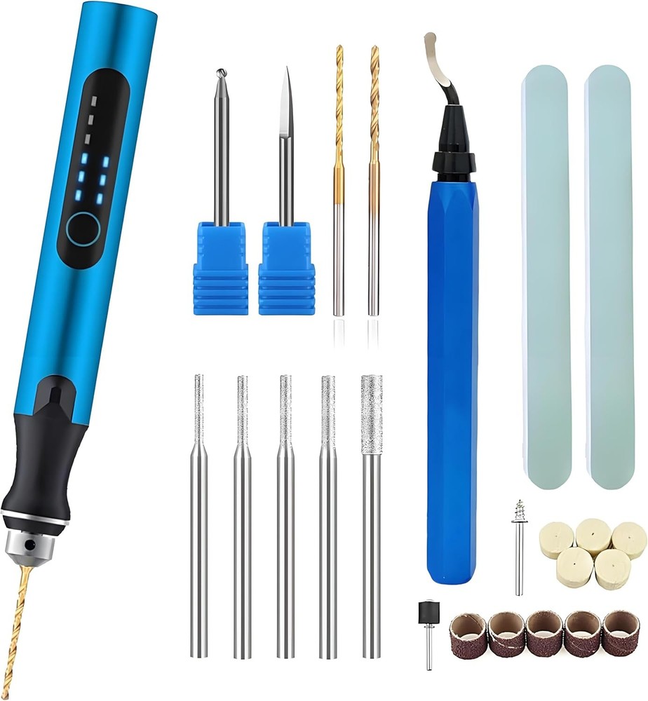 3D Printing Tools Kit,3D Printer Accessories, 3-Speed USB Rotary Tool with Bits