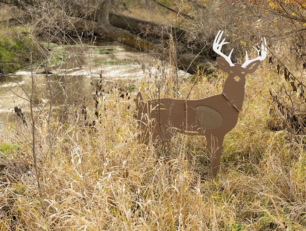 Rinehart Iron Buck Steel Archery Target With 2-Sided Replaceable Foam Insert