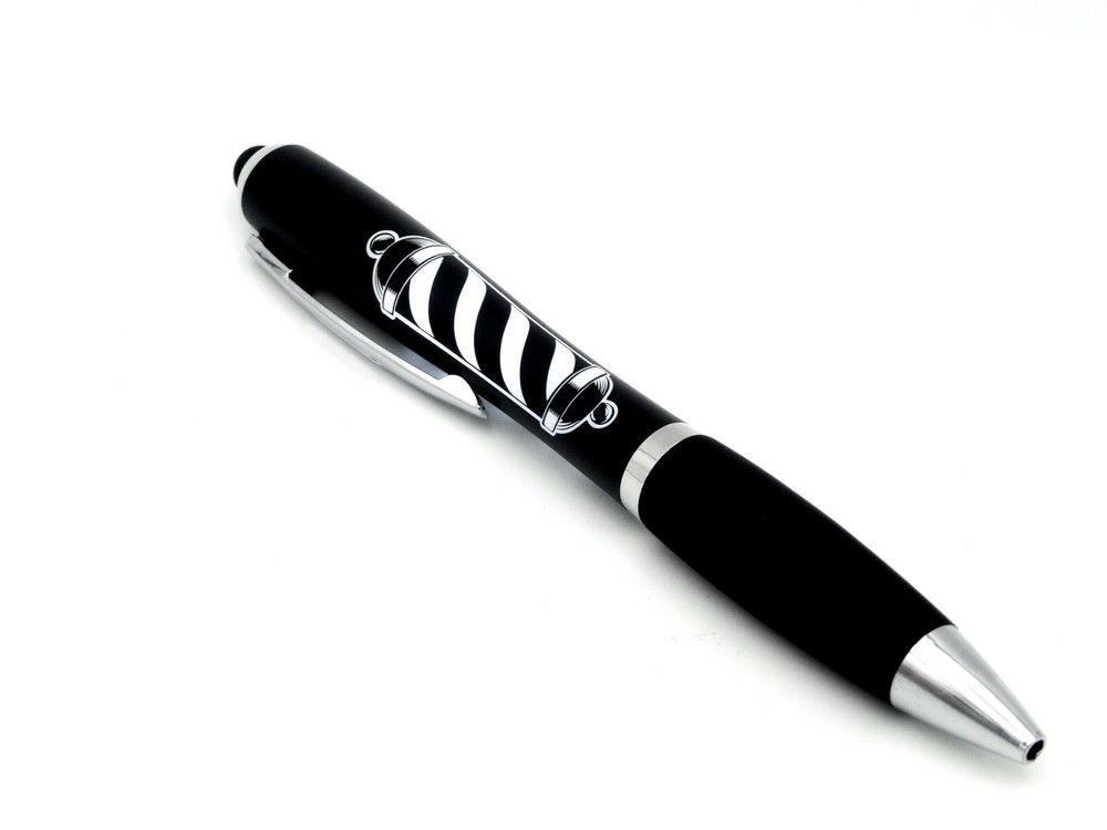Barber pole Lighted ink pen