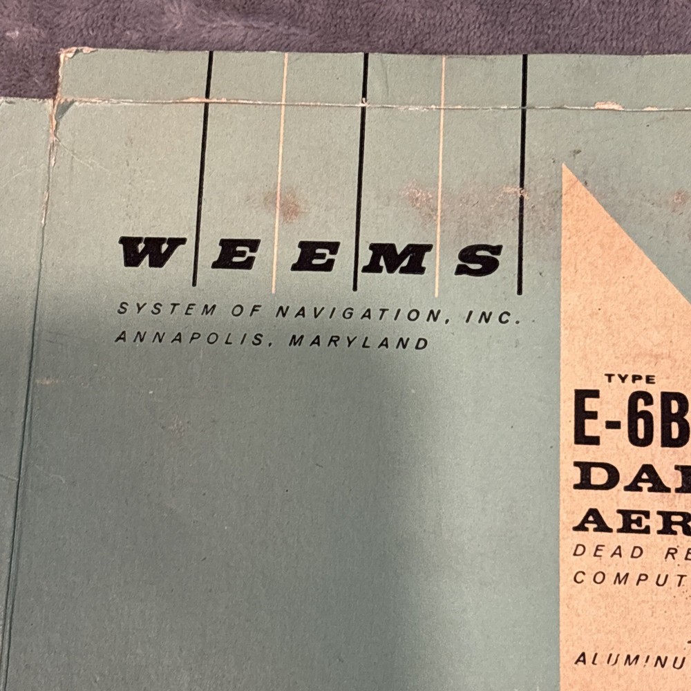 Weeks System Of Navigation Dalton Dead Reckoning Computer Type E-6B E-10
