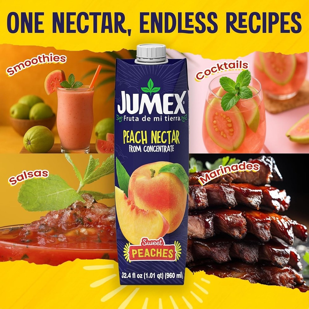 Jumex Peach Nectar, 32.4 Fl Oz