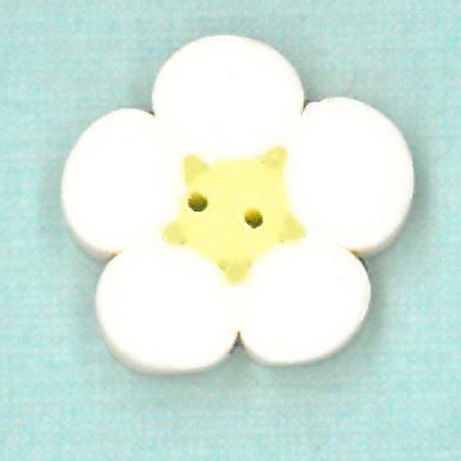 White Flower by Just Another Button Company Buttons