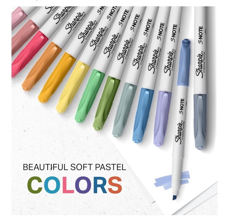 2x Sharpie S•note Markers Chisel Tip Creative Precise Broad Versatile No Bleed