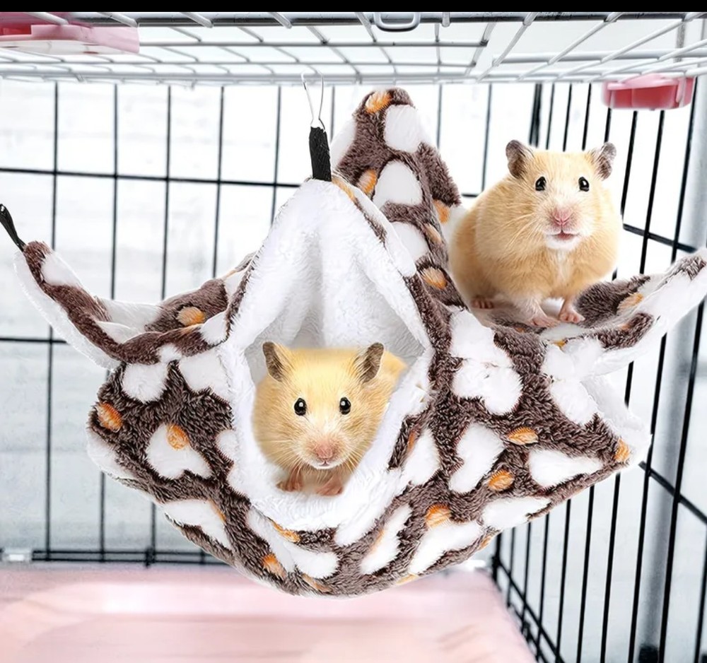 Small heart pattern animal hammock! 2pk! Great for hamsters!