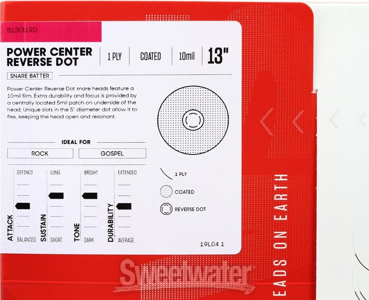 Evans Power Center Reverse Dot - 13"