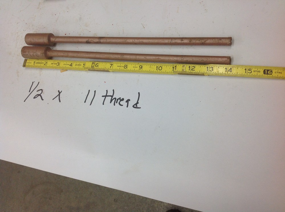 (2) Drillco 1/2"  x 14" x 11 Thread Concrete Masonry Core Drill Bit. NOS