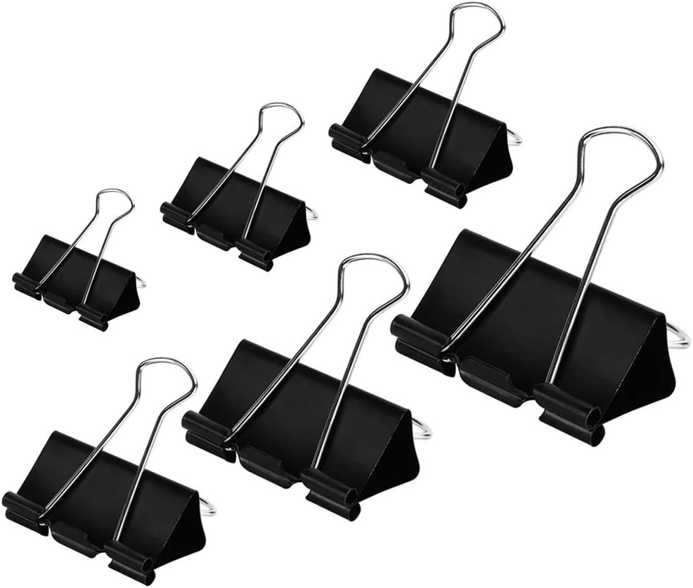 Binder Clips Paper Clps Assorted Sizes, X Lar, Lar, Medium,