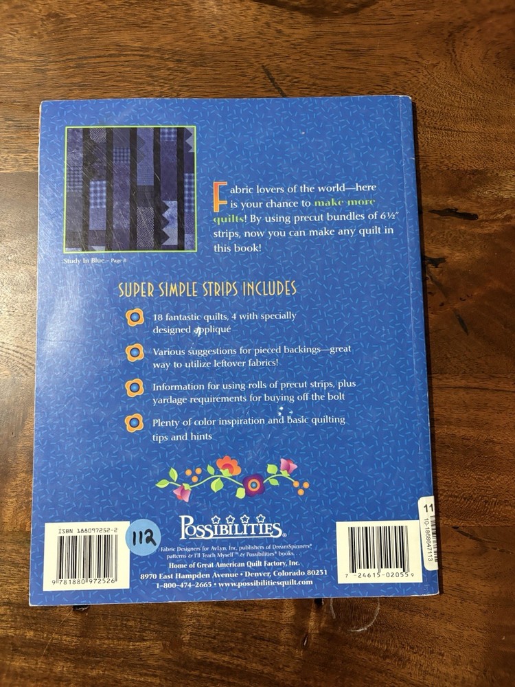 Quilting Book: Super Simple Strips Quilt Patterns