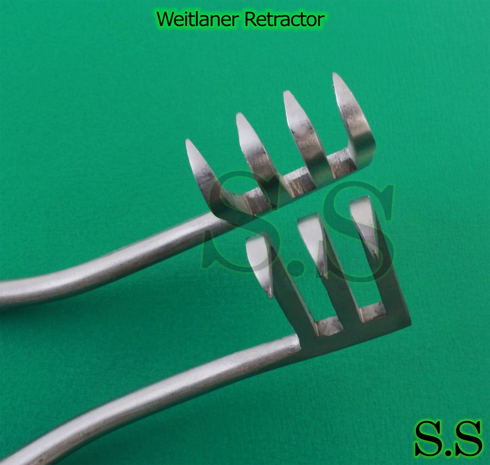 Weitlaner Retractor 9.50" 3x4 Prong SHARP