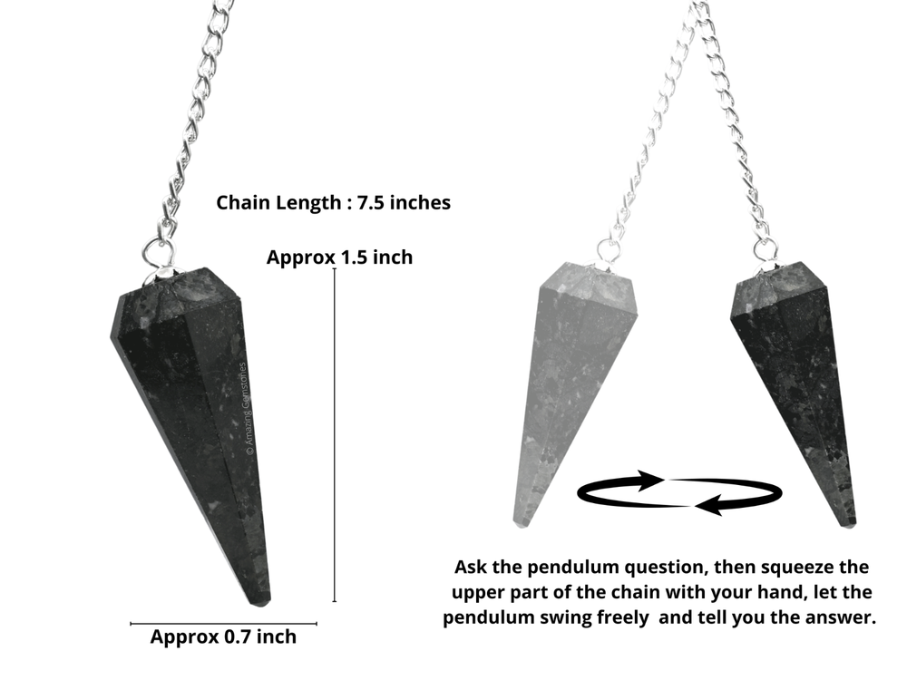 Nuummite Dowsing Crystal Pendulum