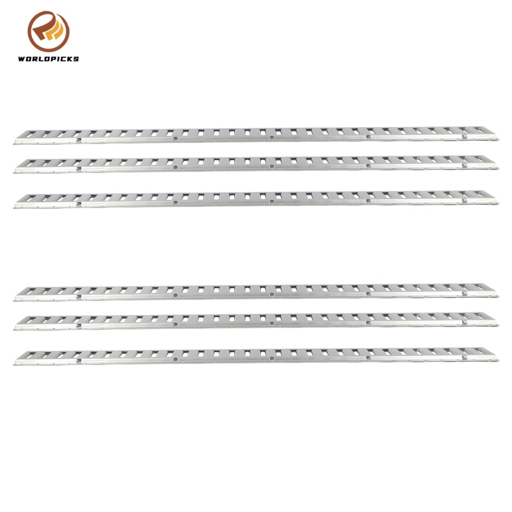5' E Track Tie Down Rail 6 Pieces, Silver Galvanized, Universal Cargo Rail