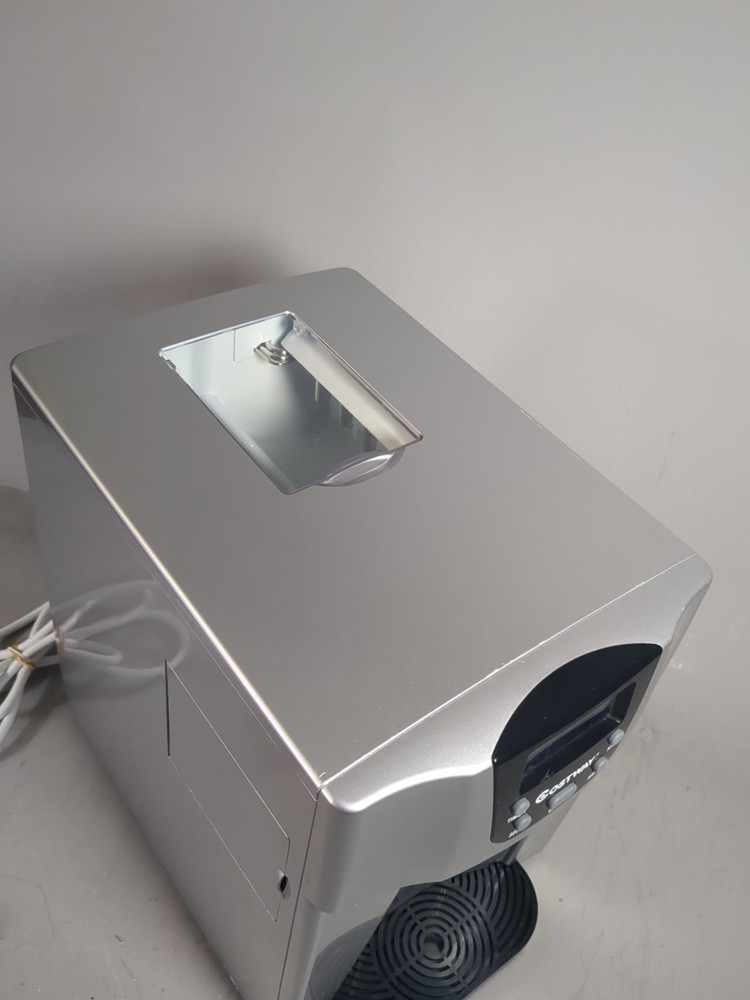 Countertop Ice Maker Water Dispenser Combo Automatic LED Gray Tested