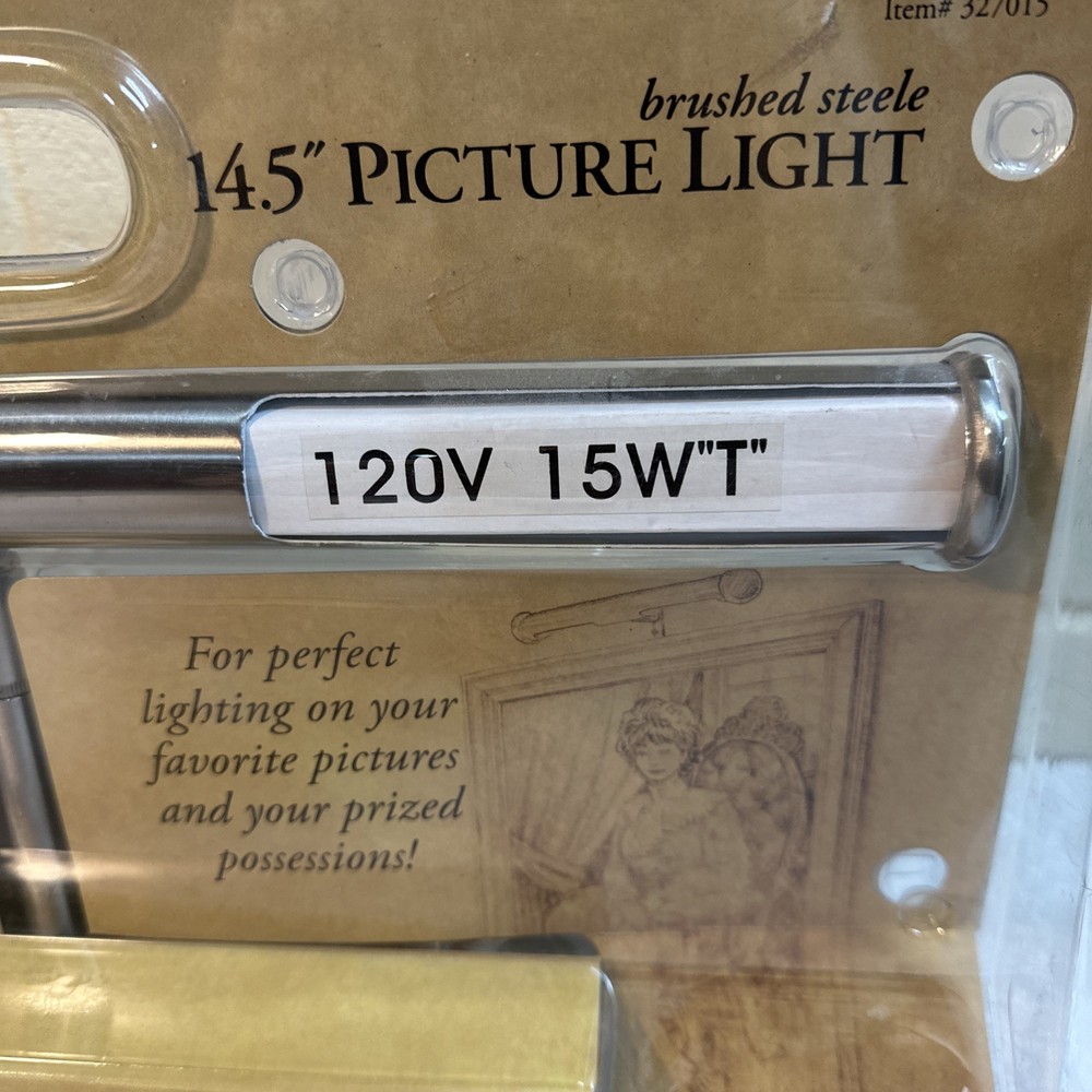 Villa Bacci Brushed Steele 14.5" Wall Mount Picture Light Classic