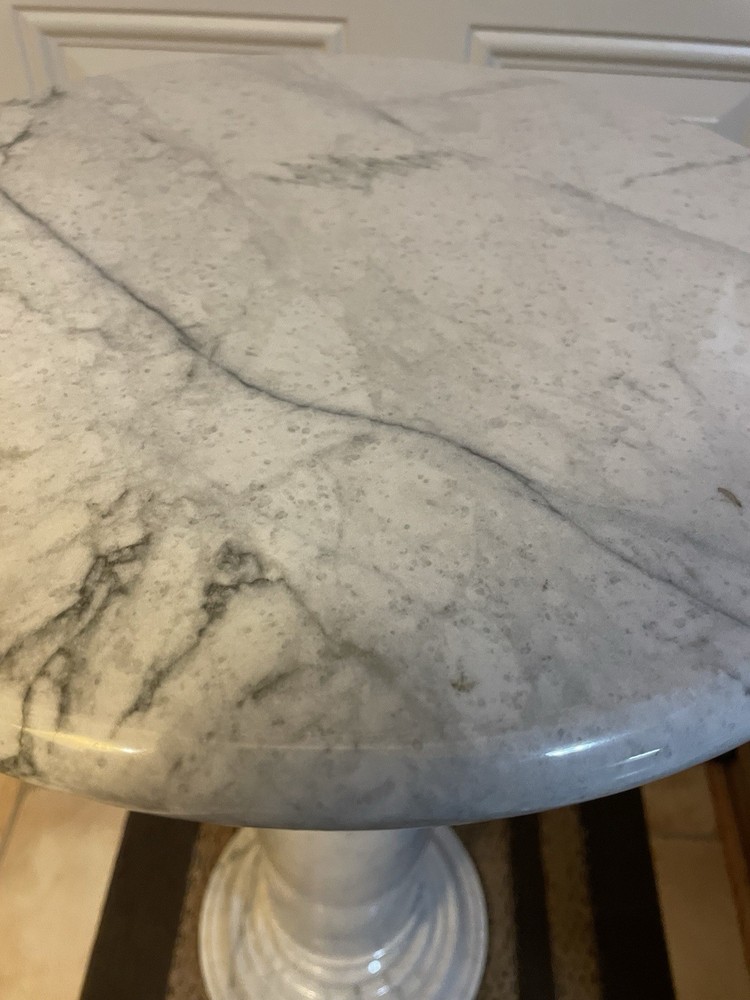 Vintage Solid Marble Pedestal or Column 32” Tall Very Heavy