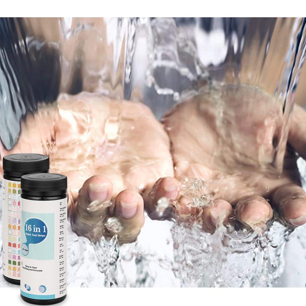16 Parameters Water Test Strips – Accurate Home Drinking Water & Pool Test Kit