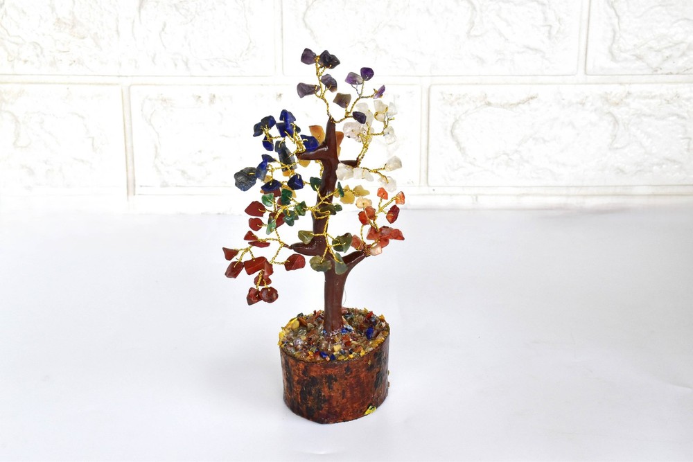 100 Chips Gemstone Tree | 7 Chakra | Healing Crystal Tree