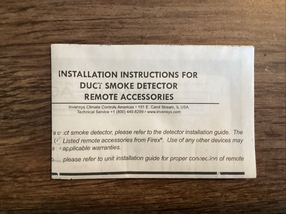 FireX 537 Remote Accessory for Duct Smoke Detector