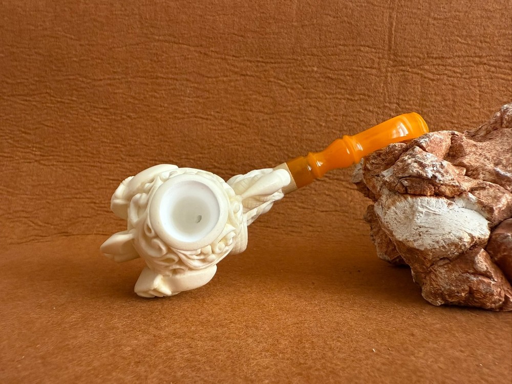 Hand Carved Eagle Claw and Egg Exclusive Design with Fitted Case