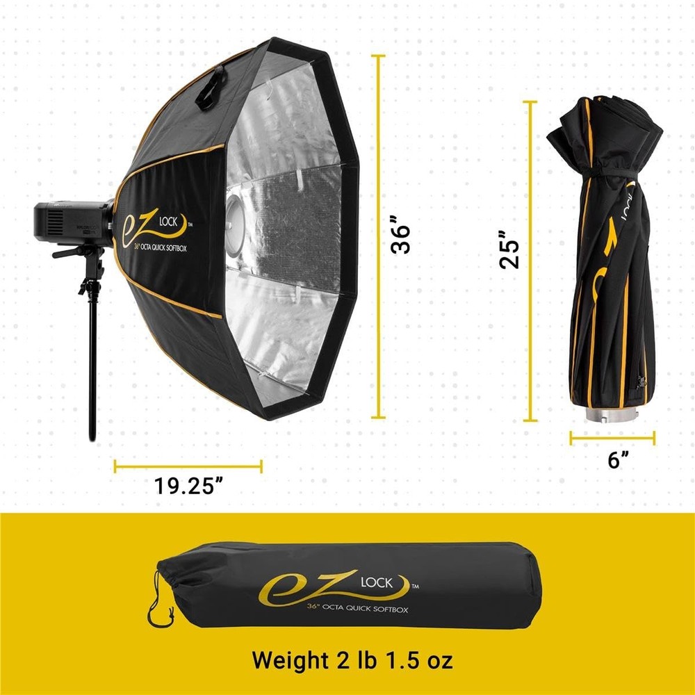 EZ Lock Quick Octa Large Softbox With Bowens Mount (36")