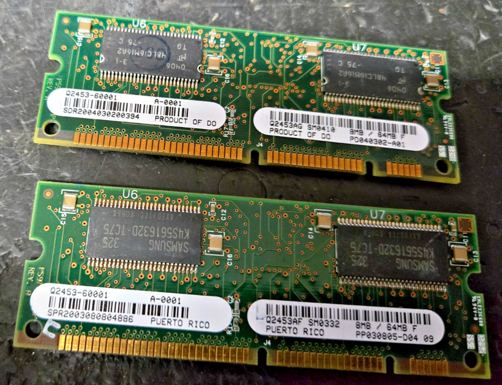 HP Printer Memory Module – 8MB Flash + 64MB SDRAM Combo untested pulls