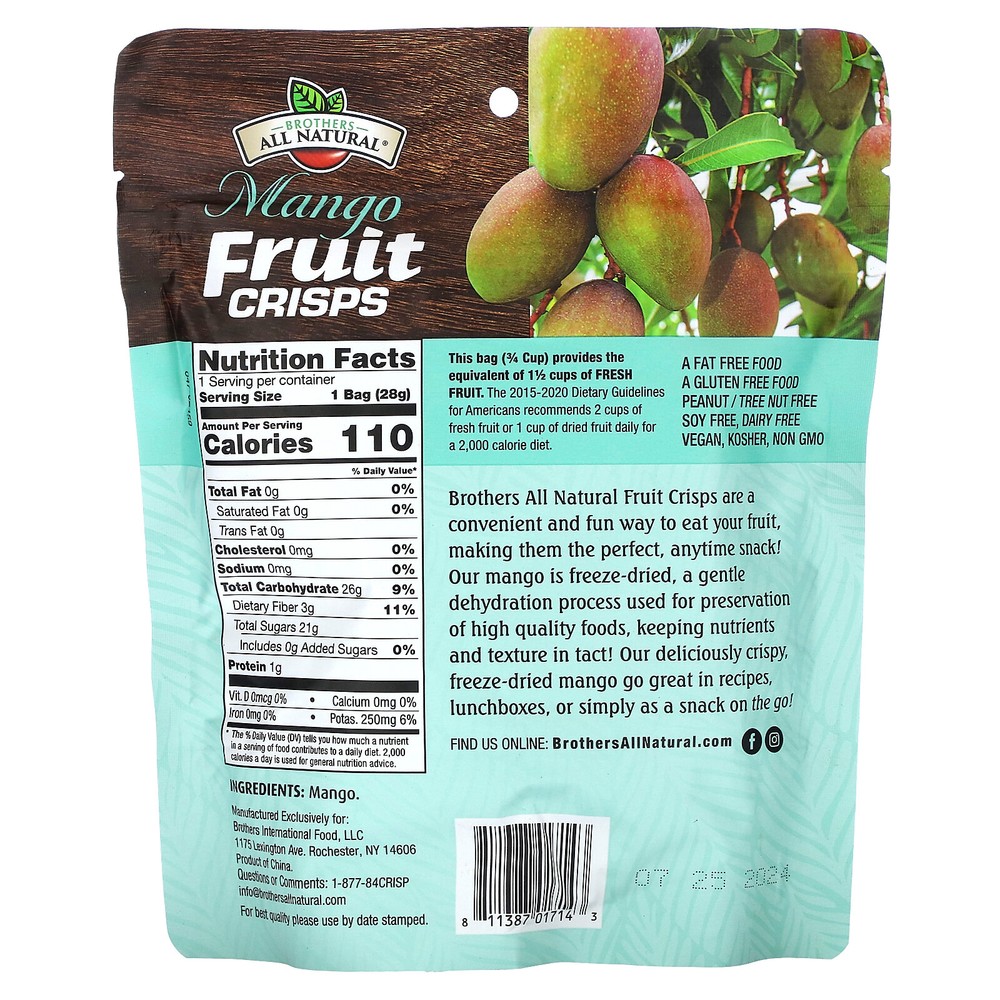 Fruit Crisps, Mango, 1 oz (28 g)