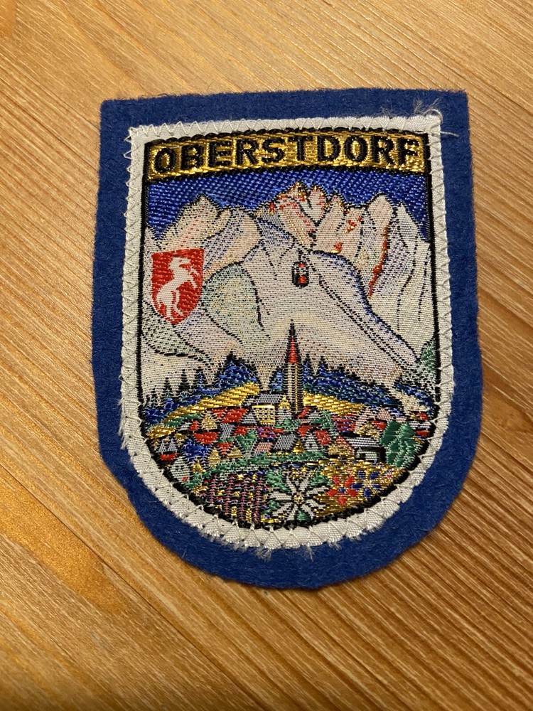 Vintage OBERSTDORF Ski Patch - Germany - Blue