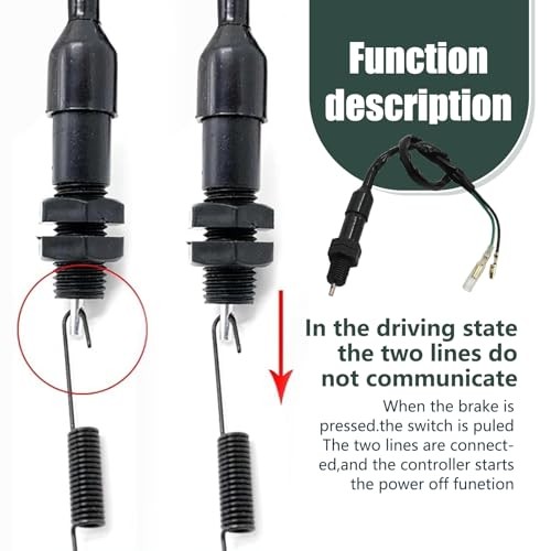 1 PC Rear Brake Light Switch Wire, 14.96 Inches Tail Light Switch with Spring