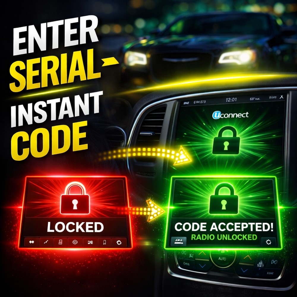✅ Radio Locked? Get Unlock Code Fast | Chrysler Dodge Jeep RAM VP4
