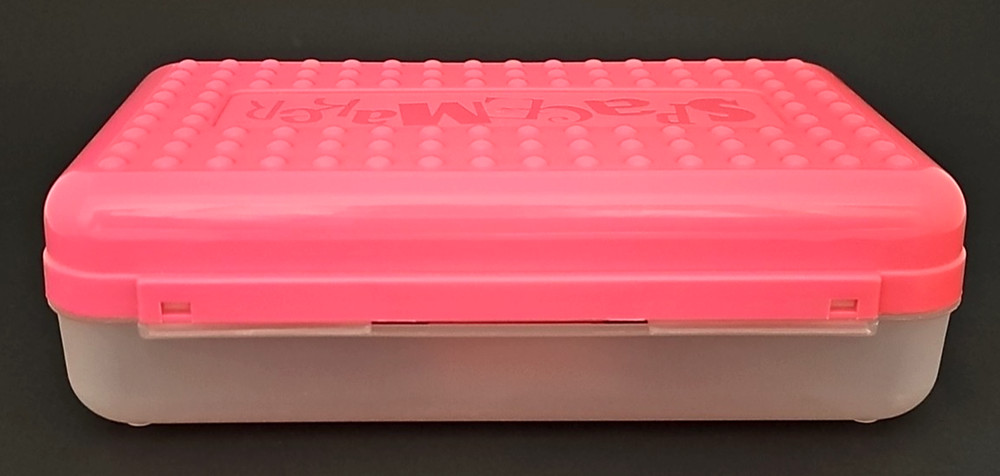 Vtg. Pink SPACEMAKER Pencil Box Eldon Storage Container